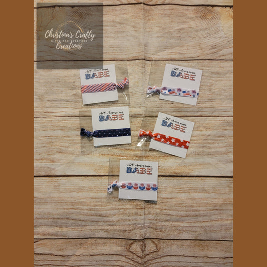 All American Babe Hair Tie Cards - Hair Tie